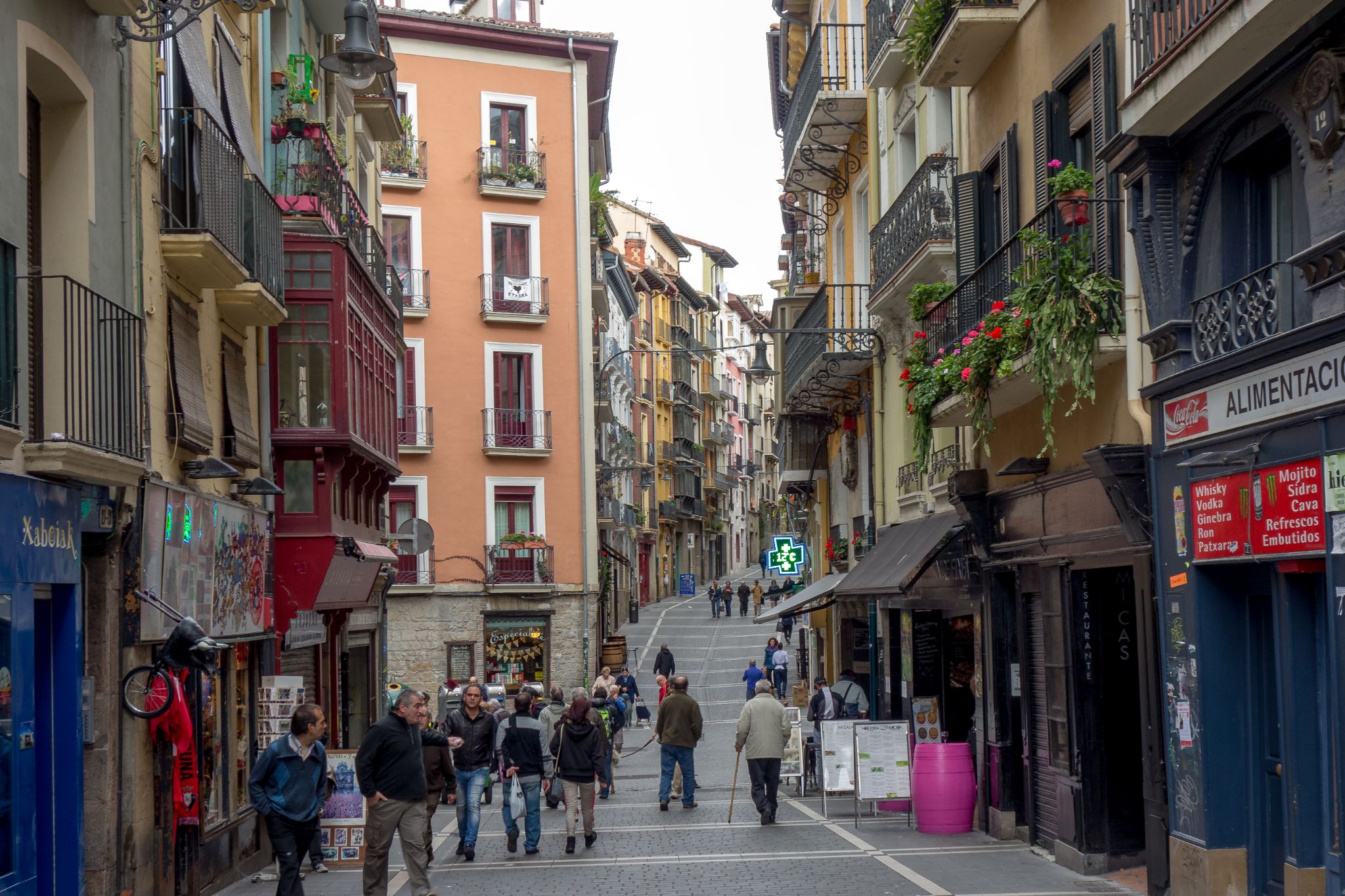 Straßenszene in Pamplona